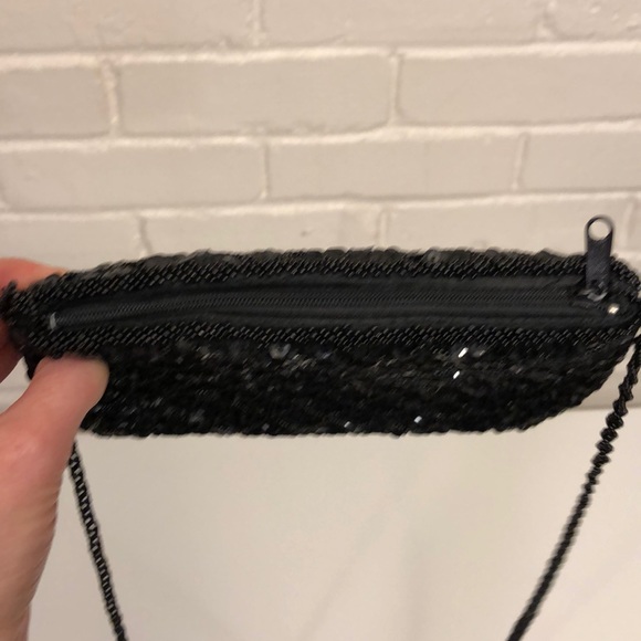 Black Sequin Evening Bag - Picture 3 of 4